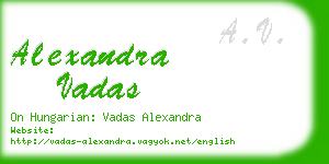 alexandra vadas business card